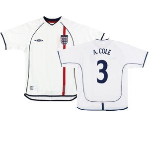 England 2001-03 Home Shirt (L) (Good) (A. Cole 3)_0