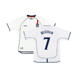 England 2001-03 Home Shirt (XL) (Very Good) (Beckham 7)_0