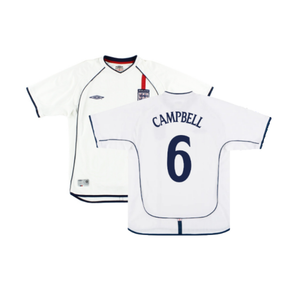 England 2001-03 Home Shirt (XL) (Fair) (Campbell 6)_0