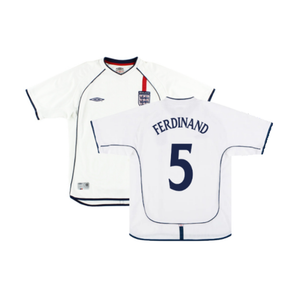 England 2001-03 Home Shirt (XL) (Very Good) (FERDINAND 5)_0