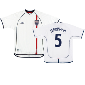 England 2001-03 Home Shirt (L) (Good) (FERDINAND 5)_0