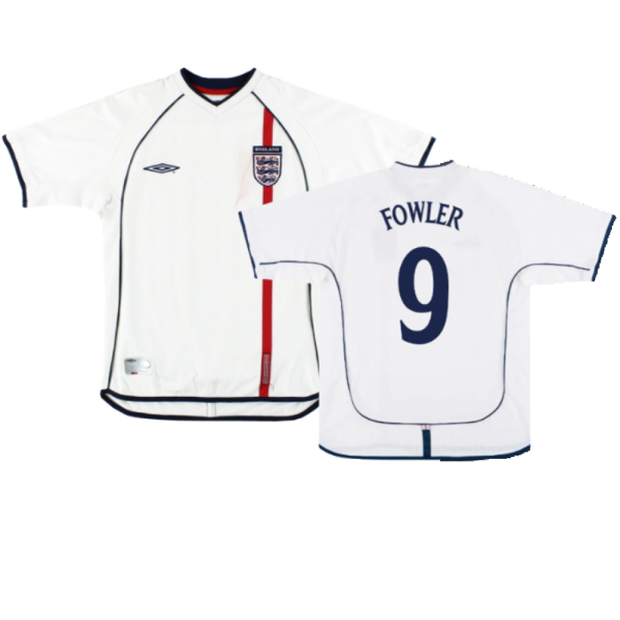 England 2001-03 Home Shirt (XL) (Good) (Fowler 9)