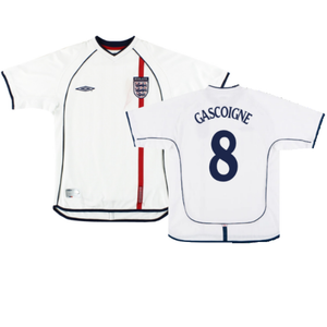 England 2001-03 Home Shirt (L) (Good) (GASCOIGNE 8)_0