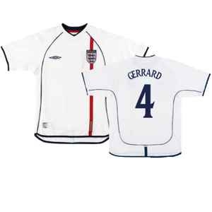 England 2001-03 Home Shirt (L) (Good) (GERRARD 4)_0