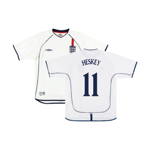 England 2001-03 Home Shirt (XXL) (Excellent) (Heskey 11)_0