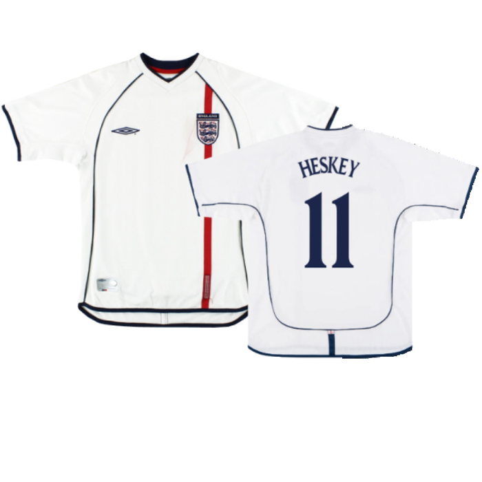 England 2001-03 Home Shirt (L) (Good) (Heskey 11)