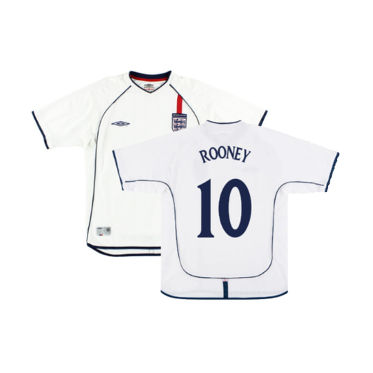 England 2001-03 Home Shirt (XL) (Very Good) (ROONEY 10)_0