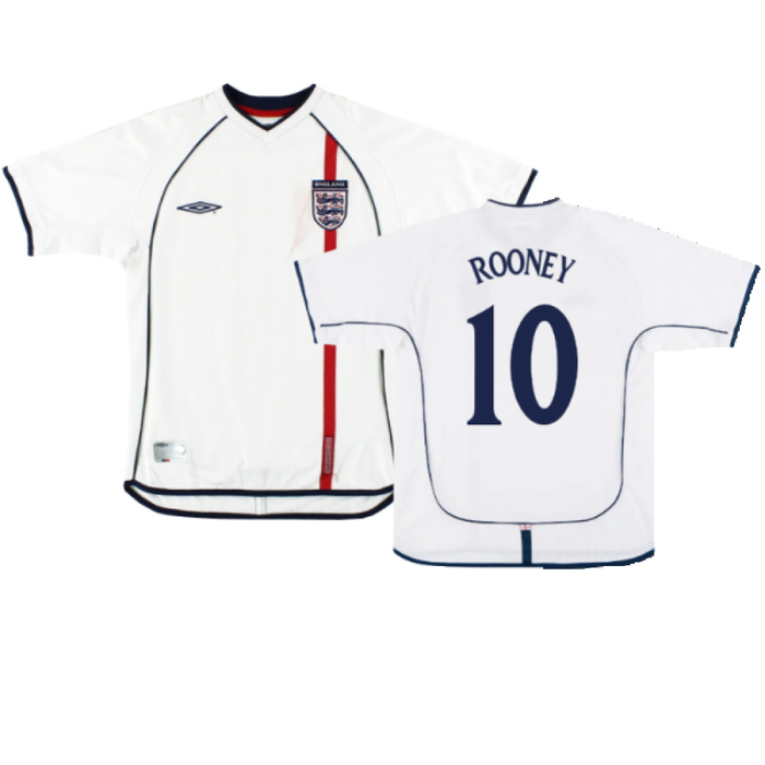 England 2001-03 Home Shirt (L) (Good) (ROONEY 10)