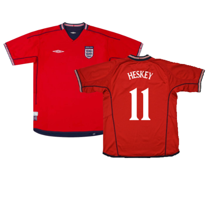 England 2002-04 Away Shirt (XL) (Very Good) (Heskey 11)