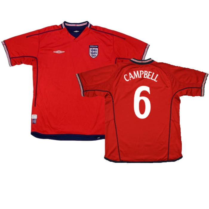 England 2002-04 Away Shirt (2XL) (Very Good) (Campbell 6)