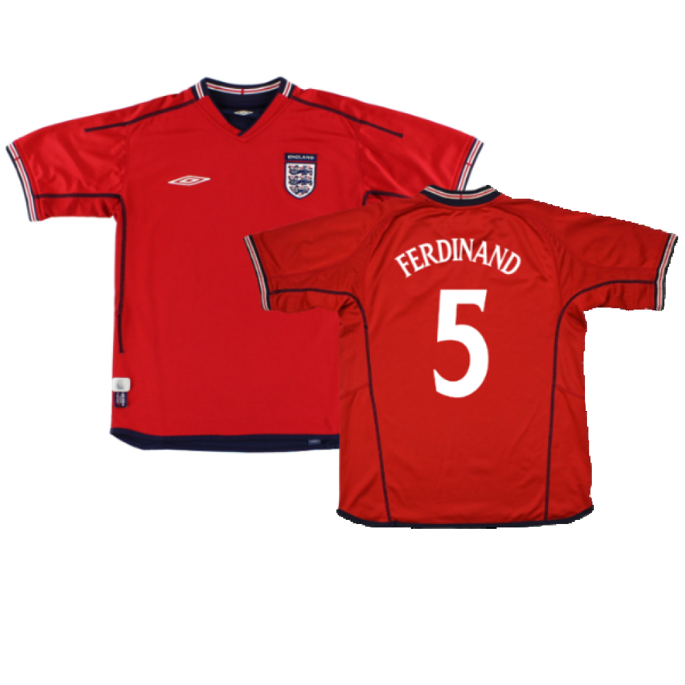 England 2002-04 Away Shirt (S) (Very Good) (FERDINAND 5) – Classic