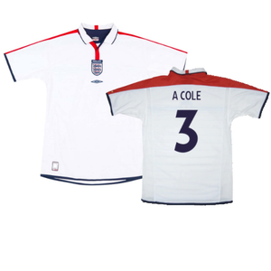 England 2003-05 Home Shirt (XL) (Very Good) (A Cole 3)_0