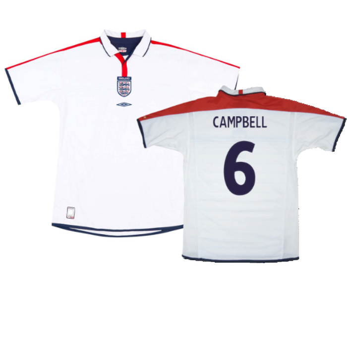 England 2003-05 Home Shirt (XL) (Mint) (Campbell 6)