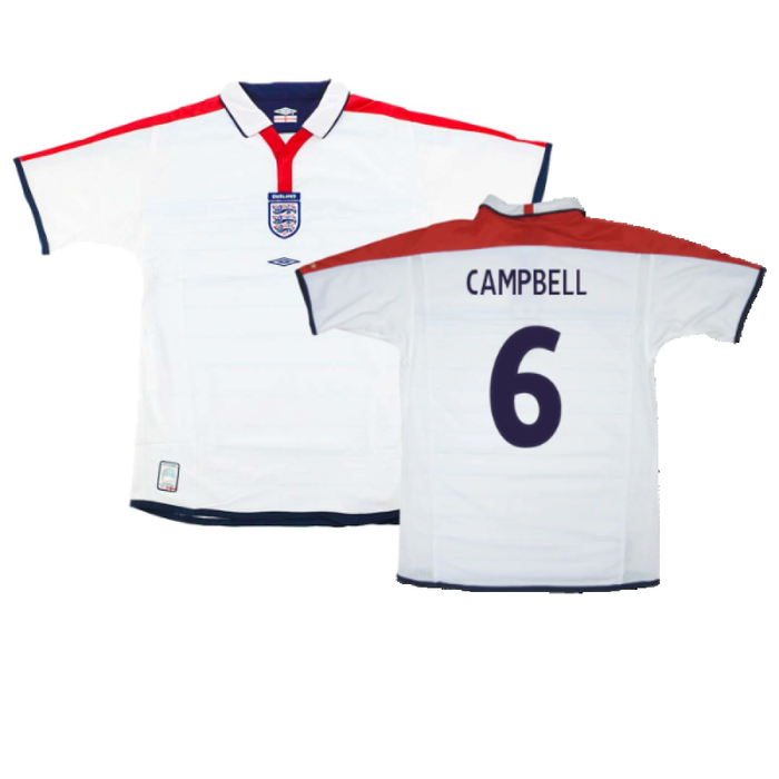 England 2003-05 Home Shirt (XL) (Very Good) (Campbell 6)