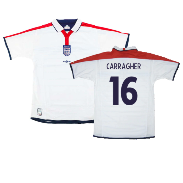 England 2003-05 Home Shirt (XXL) (Very Good) (Carragher 16)