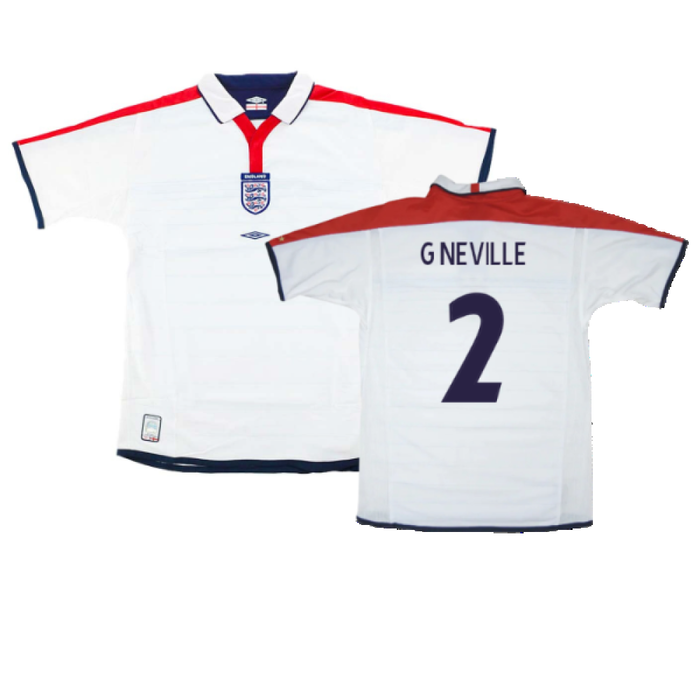 England 2003-05 Home Shirt (XL) (Fair) (G Neville 2)