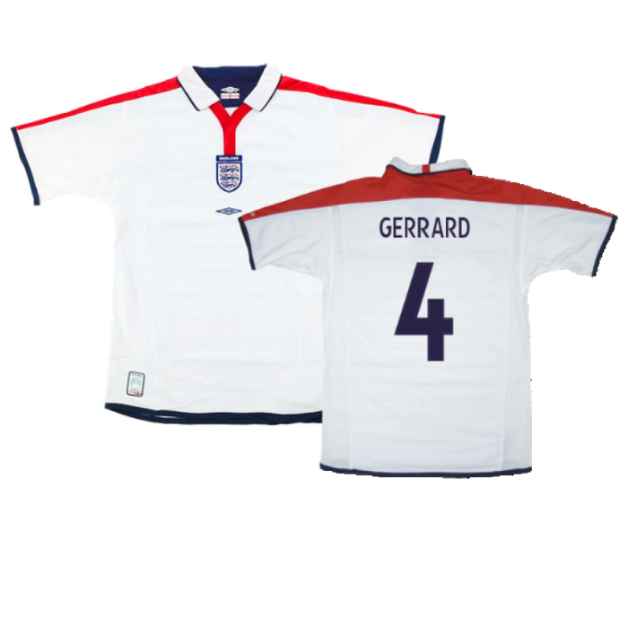 England 2003-05 Home Shirt (XXL) (Very Good) (Gerrard 4)