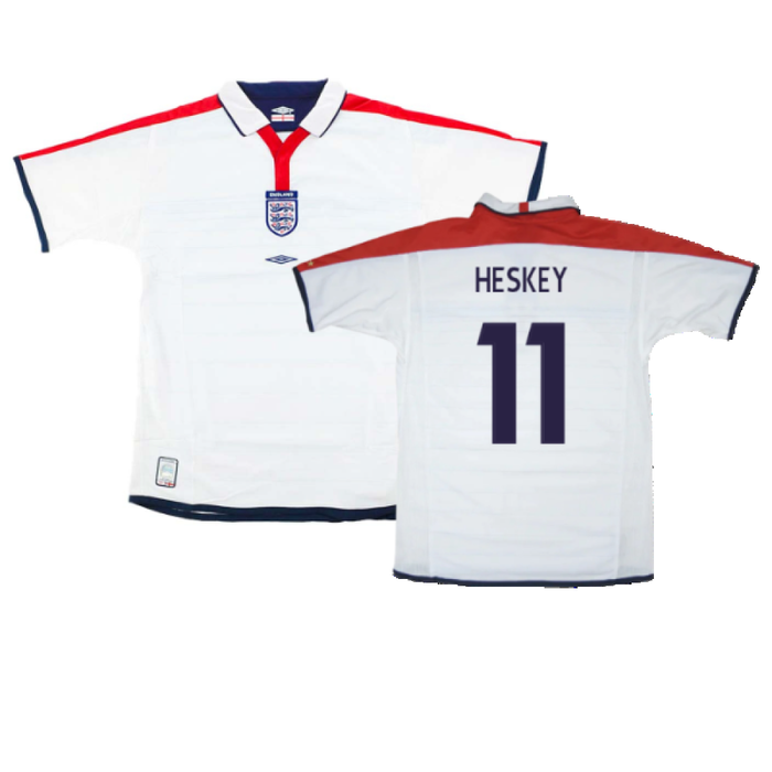 England 2003-05 Home Shirt (XXL) (Very Good) (Heskey 11)