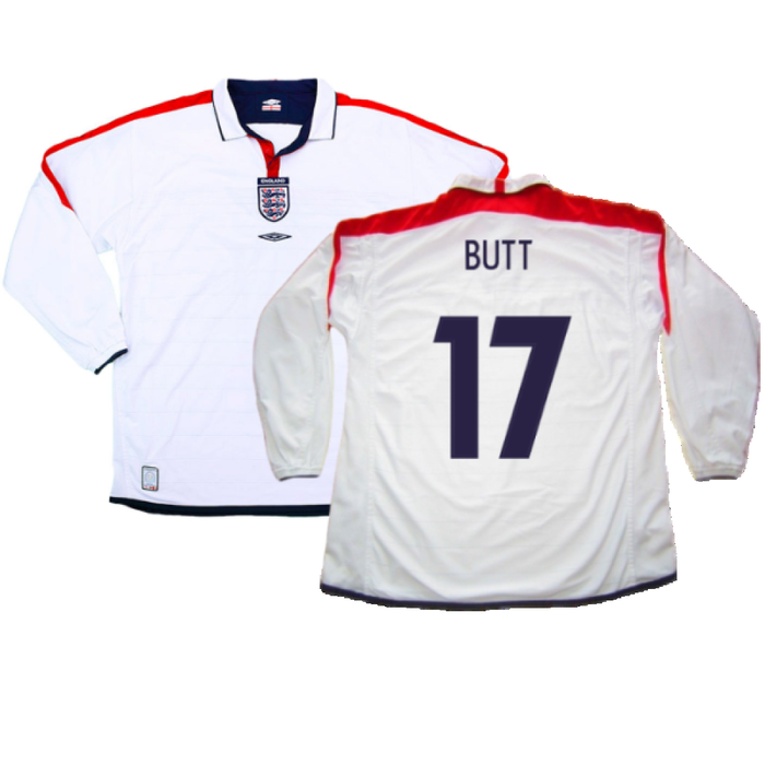 England 2003-05 Home L/S Shirt (M) (Excellent) (Butt 17)