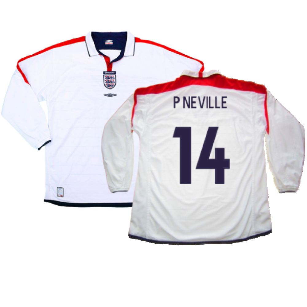 England 2003-05 Home L/S (M) (Excellent) (P Neville 14)_0