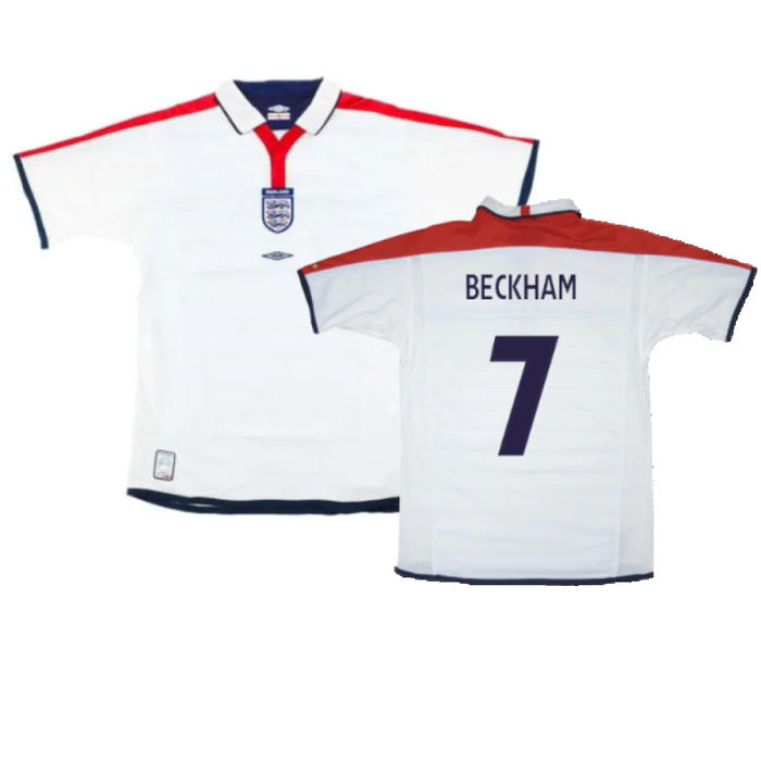 England 2003-05 Home Shirt (XL) (Excellent) (Beckham 7)