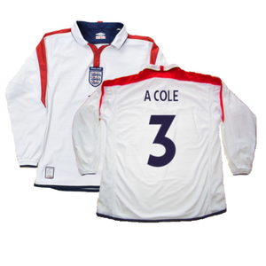 England 2003-05 Long Sleeved Home Shirt (L) (Excellent) (A Cole 3)_0