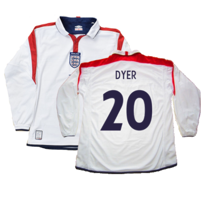 England 2003-05 Long Sleeved Home Shirt (L) (Excellent) (Dyer 20)