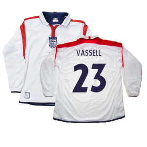 England 2003-05 Long Sleeved Home Shirt (L) (Excellent) (Vassell 23)_0