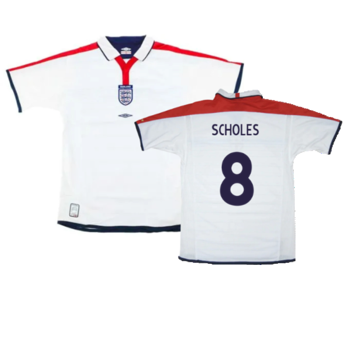 England 2003-05 Home Shirt (Good) (Scholes 8)