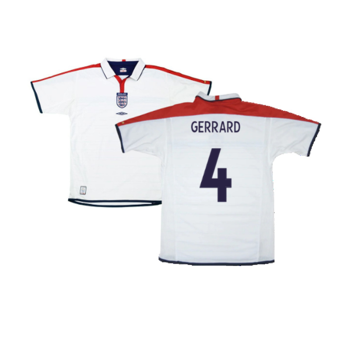 England 2003-05 Home Shirt (L) (Excellent) (Gerrard 4)