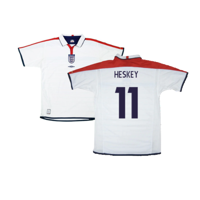 England 2003-05 Home Shirt (L) (Excellent) (Heskey 11)