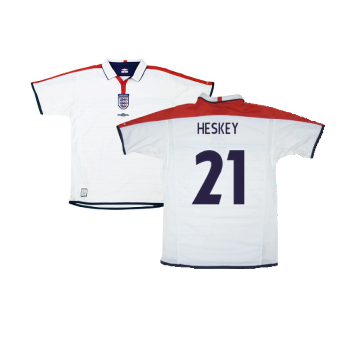 England 2003-05 Home Shirt (L) (Excellent) (Heskey 21)