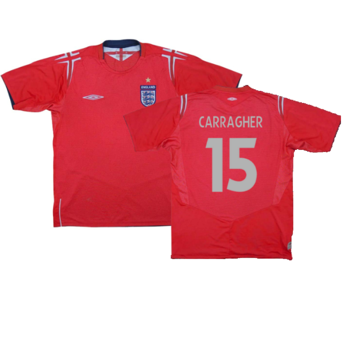 England 2004-06 Away Shirt (XL) (Mint) (CARRAGHER 15)