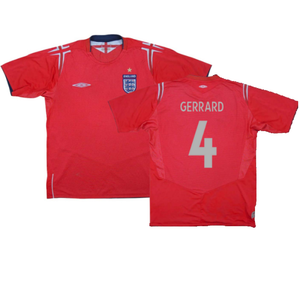 England 2004-06 Away Shirt (L) (Excellent) (GERRARD 4)_0