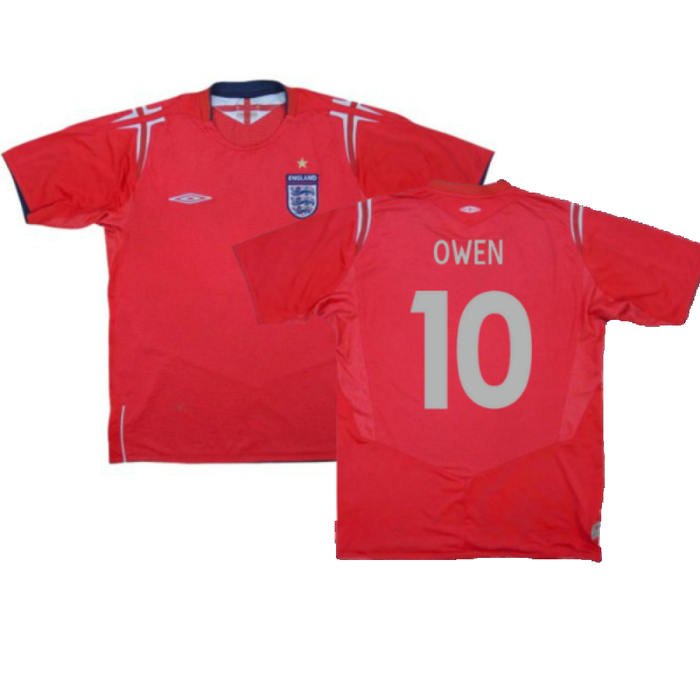 England 2004-2006 Away Shirt (Excellent) (Owen 10)