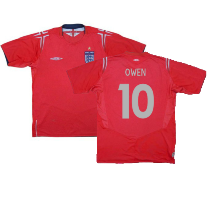 England 2004-06 Away Shirt (Excellent) (Owen 10)