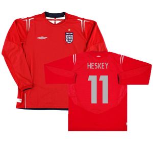 England 2004-2006 Away L/S Shirt (L) (Excellent) (Heskey 11)_0