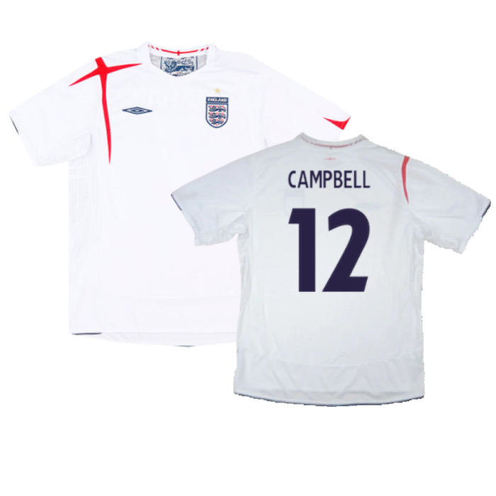 England 2005-07 Home Shirt (L) (Fair) (CAMPBELL 12)