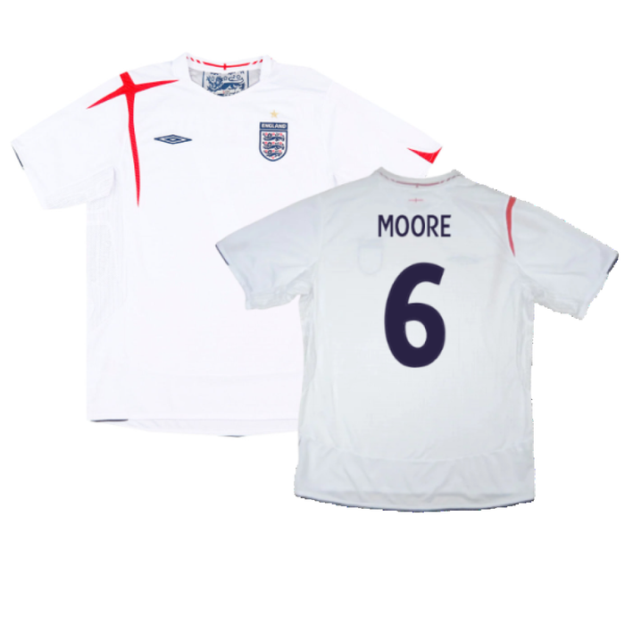 England 2005-07 Home Shirt (XXL) (Excellent) (MOORE 6)