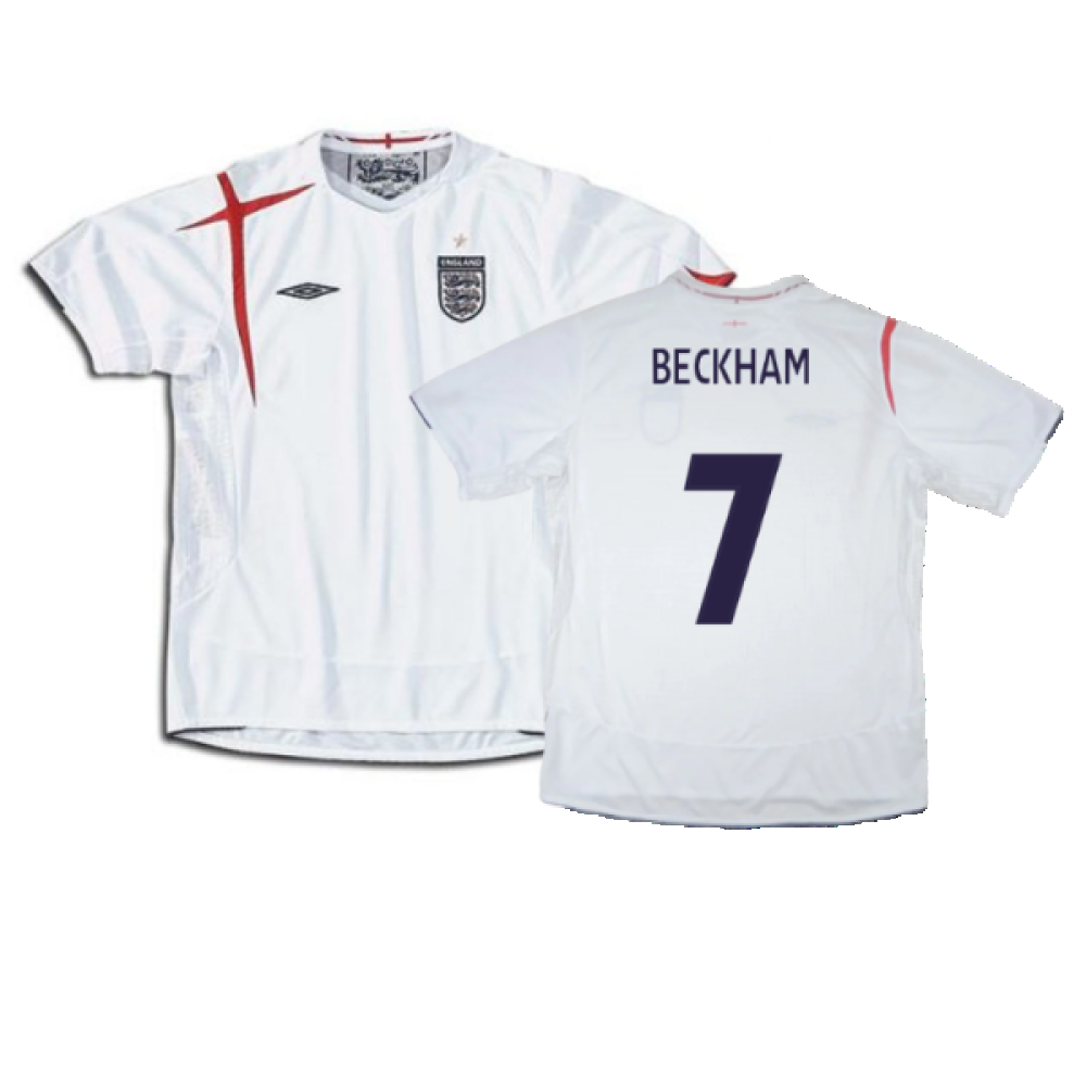 England 2005-2007 Home Shirt (XL) (Excellent) (BECKHAM 7)_0