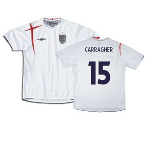 England 2005-2007 Home Shirt  (XL) (Excellent) (CARRAGHER 15)_0