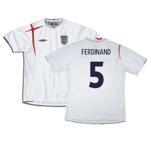 England 2005-2007 Home Shirt (XXL) (Very Good) (Very Good) (FERDINAND 5)_0