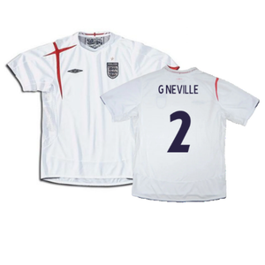 England 2005-2007 Home Shirt (XL) (Good) (G NEVILLE 2)_0