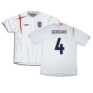 England 2005-2007 Home Shirt (XL) (Excellent) (GERRARD 4)_0