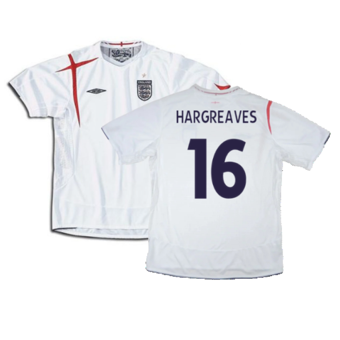 England 2005-2007 Home Shirt (XXL) (Mint) (HARGREAVES 16)