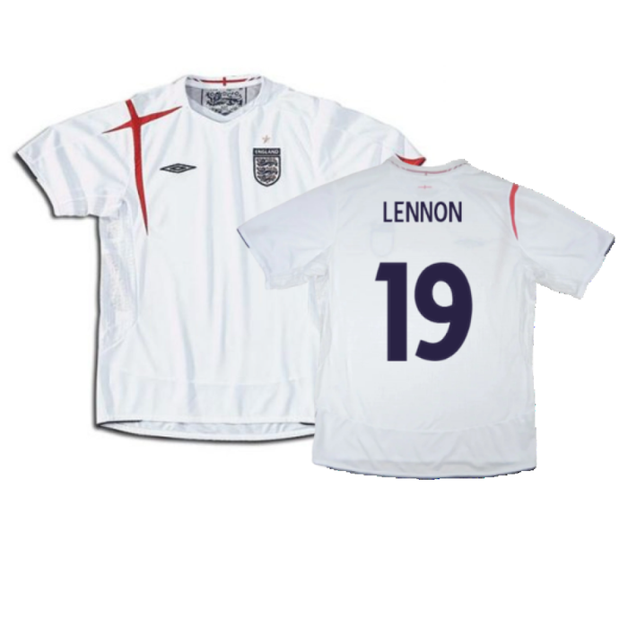 England 2005-2007 Home Shirt (XL) (Excellent) (LENNON 19)