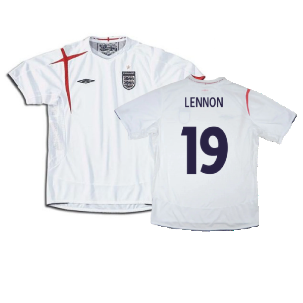 England 2005-2007 Home Shirt (XL) (Good) (LENNON 19)_0