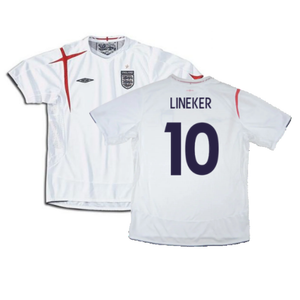 England 2005-2007 Home Shirt (L) (Excellent) (LINEKER 10)_0