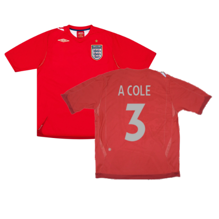 England 2006-08 Away Shirt (M) (Fair) (A COLE 3)