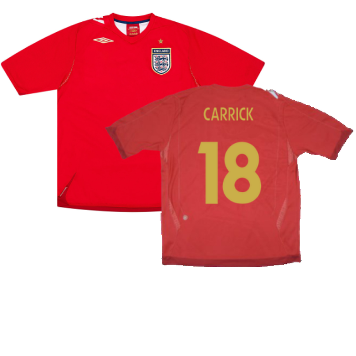 England 2006-08 Away Shirt (L) (Excellent) (CARRICK 18)